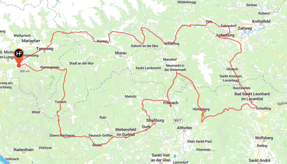 Sechs Länder Motorradtour