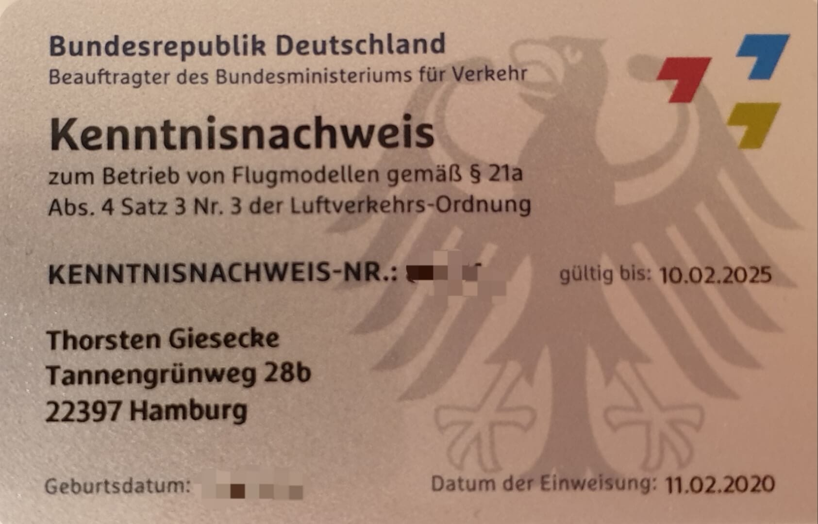 Kenntnisnachweis Drohne
