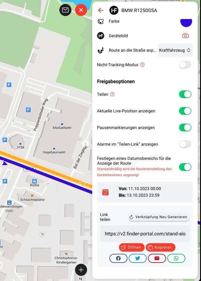 PAJ Portal Einstellungen