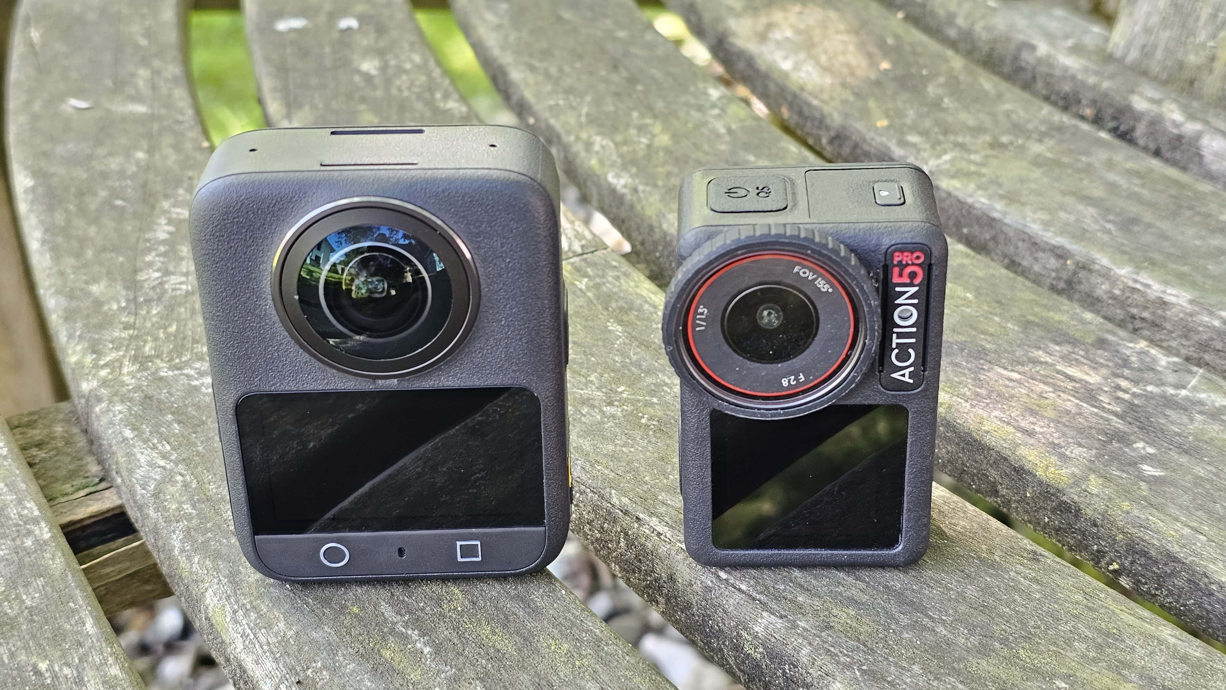 Größenvergleich DJI Osmo 360 und Action 5 Pro