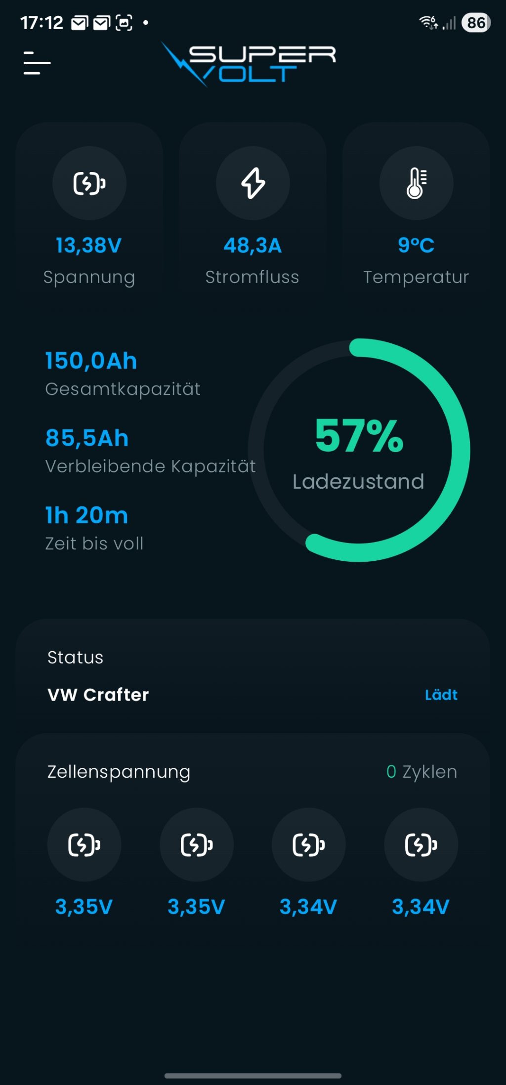 Suoervolt App Ansicht 2